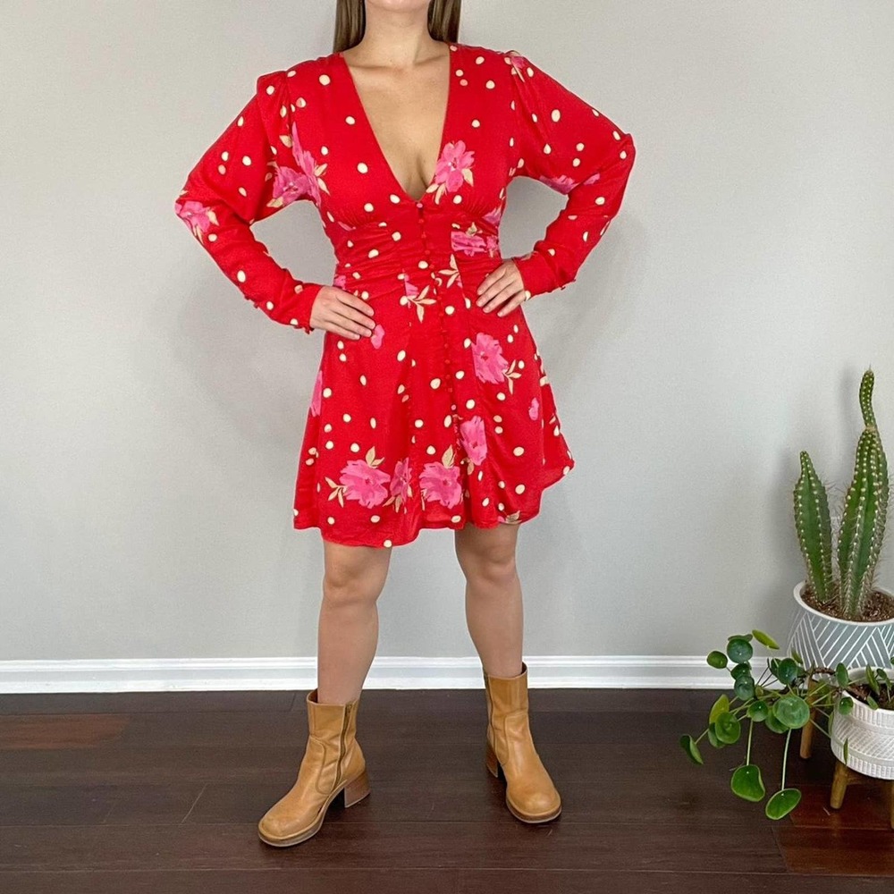 Beautiful NWT Free People Strawberry Combo Dress!